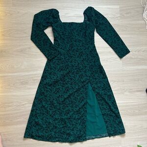 Abercrombie & Fitch Dark Green Long Sleeve Dress
